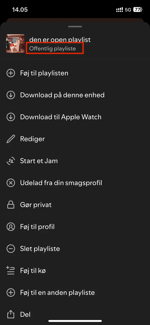 Afspeellijst klaar